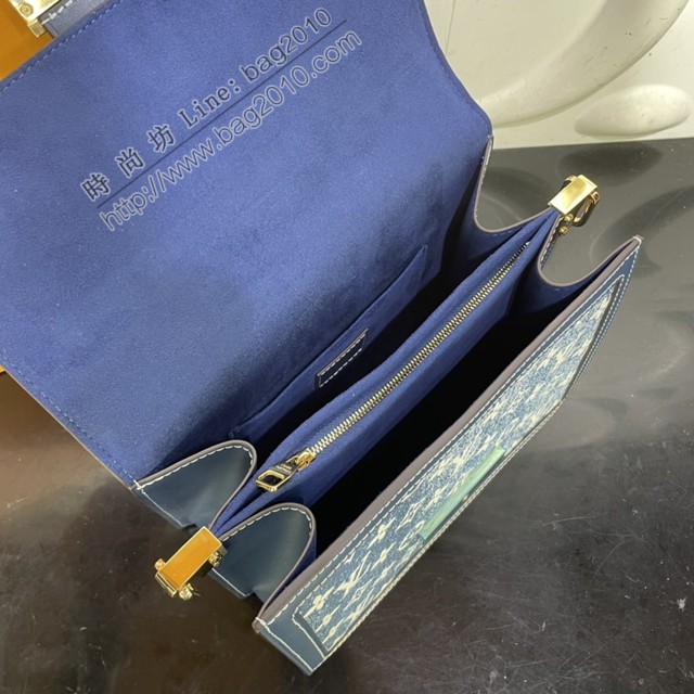 路易威登2022新款女士手袋 M59631 路易威登Dauphine中号手袋 褪色提花丹宁布 LV达芙妮单肩斜挎女包  ydh4608